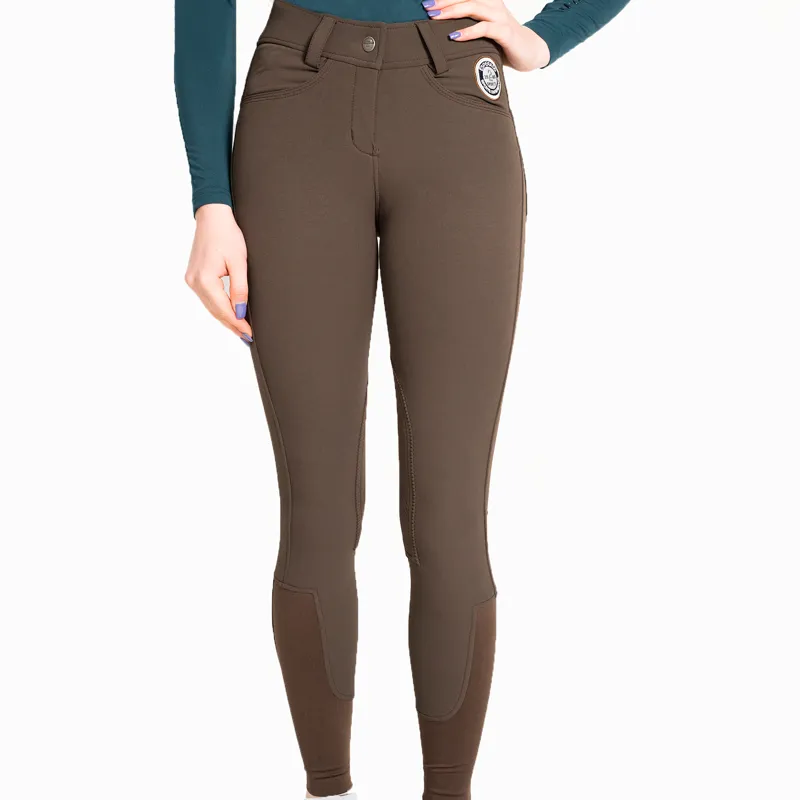 Esperado Germany Ladies Knee Patch Breeches - Brown 